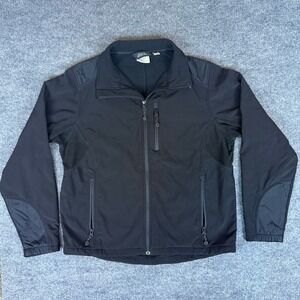 Black Diamond Men's Fleece Lined Softshell Jacket Size Med Waterproof Black